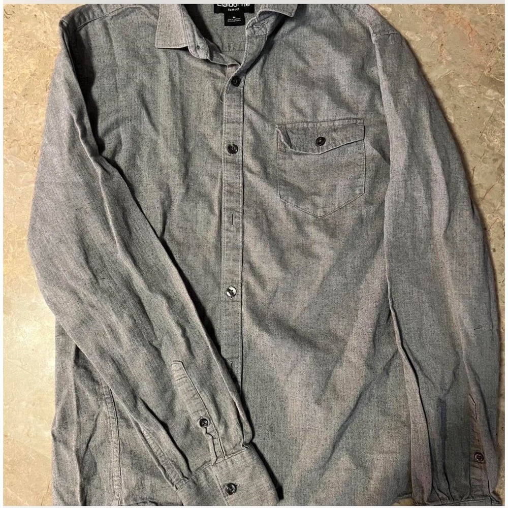 Timeless mens Liz Claiborne grey long sleeve size‎ medium